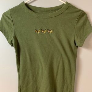 Green Butterfly Shirt